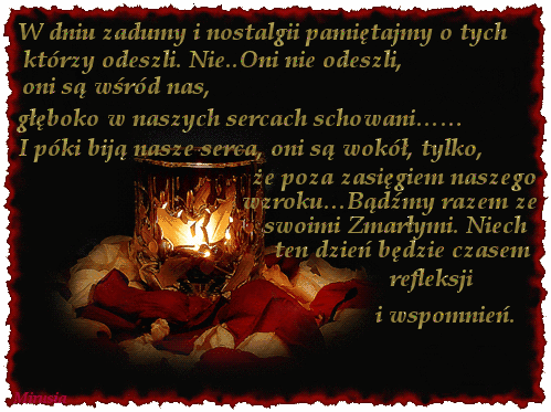 W dniu zadumy pamiętajmy o zmarłych